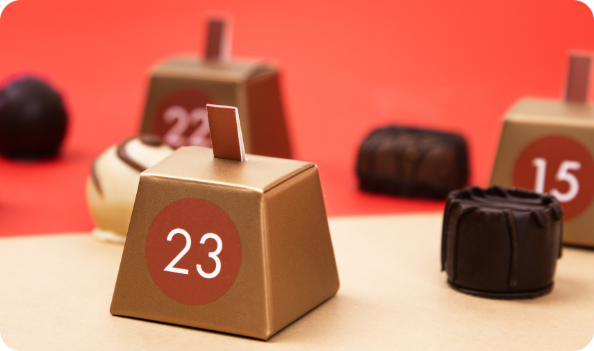 kalendarz adwentowy z czekoladkami na każdy dzień