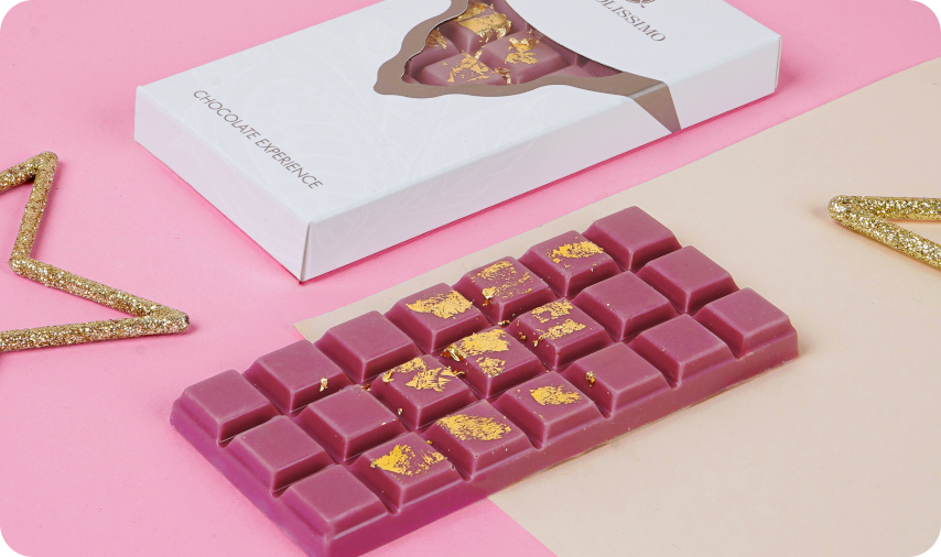 tabliczka różowej czekolady ruby