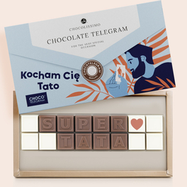 Telegram Super Tata z czekolady mlecznej