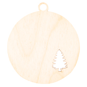 drewniany bilecik na życzenia świąteczne