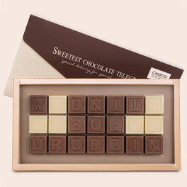 Czekoladowy telegram na prezent z okazji 30 urodzin