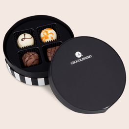 Swiss&Sweet XS -4 szwajcarskie czekoladki, czekolada mleczna, pralinki z nadzieniem ganache, ręcznie robione czekoladki