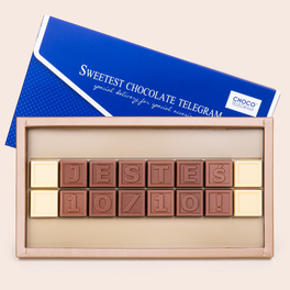 Czekoladowy telegram na prezent dla chłopaka