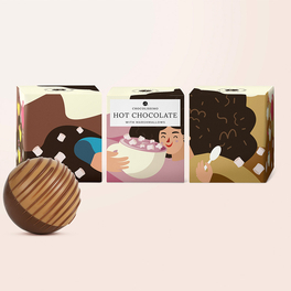 Zestaw 3 kul czekoladowych z piankami Marshmallows