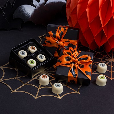 Czekoladowe oczy jako przekąska na Halloween