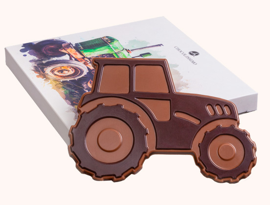 Traktor z czekolady